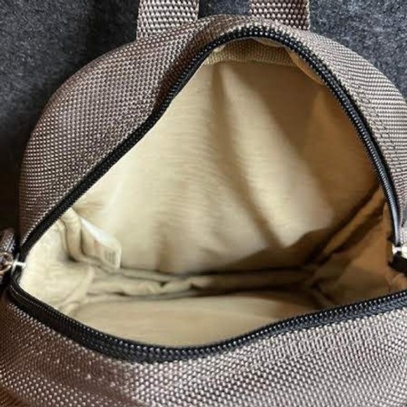 Ricardo Beverly Hills‎ Small Brown Backpack Mini Travel Bag Purse - Picture 2 of 5